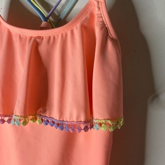 Justice Girl’s Strappy Back Tankini Top Size 12 - Picture 4 of 8